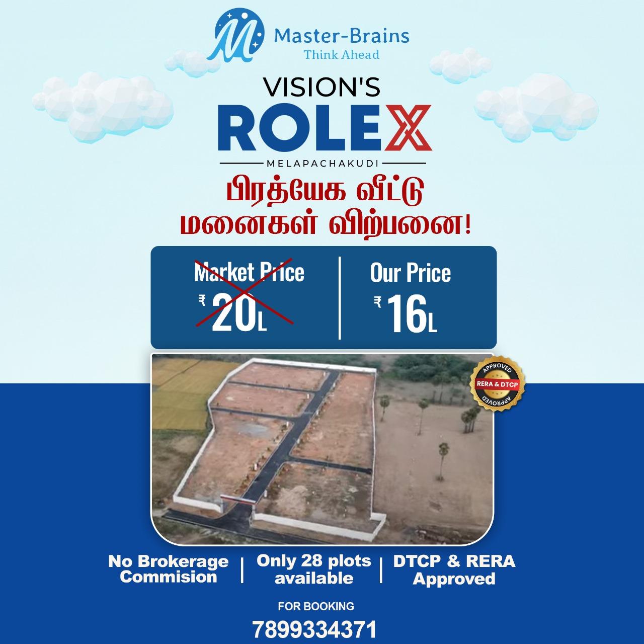 Vision's ROLEX, Melapachakudi Residential Premium Villa Plots Trichy